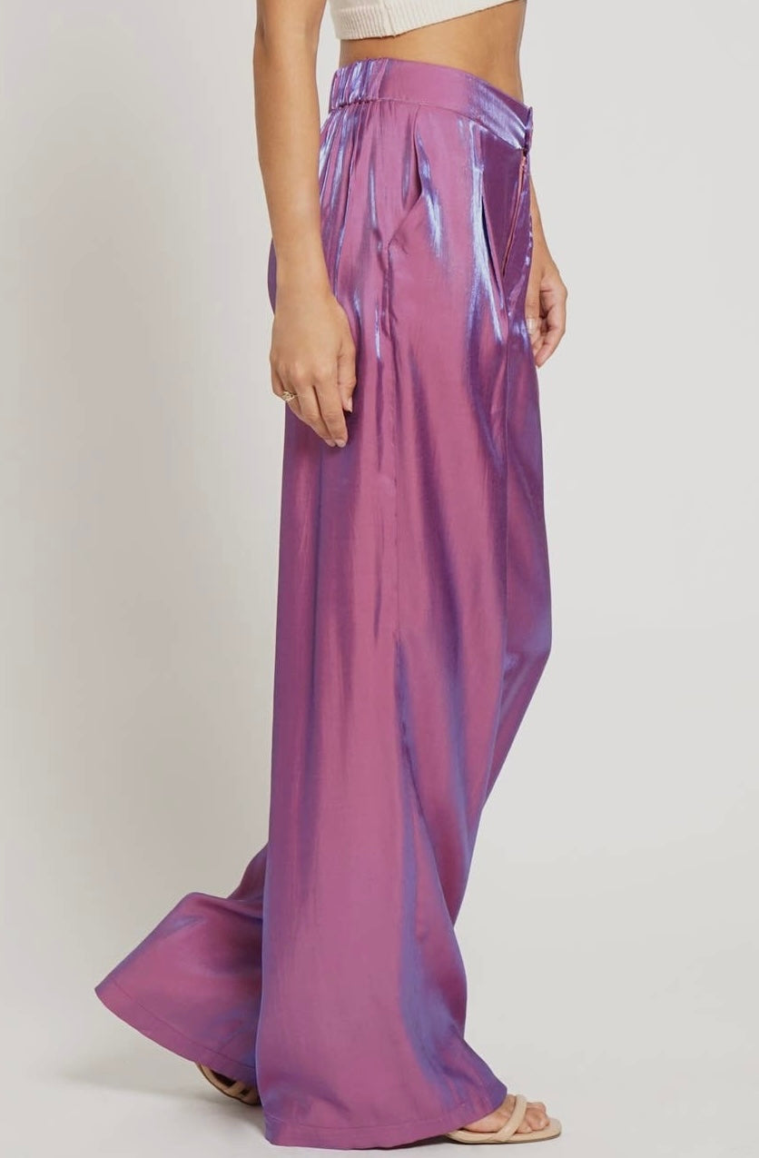 Iridescent Wide Leg Pants