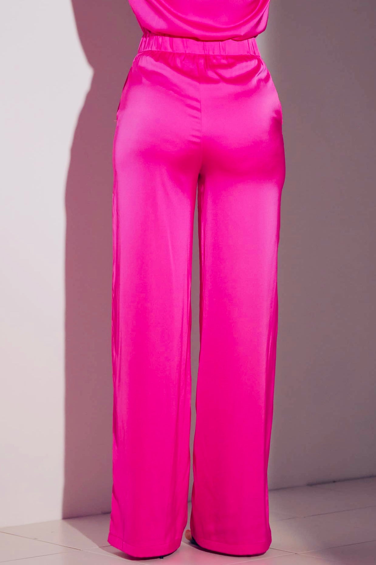 2 Pc Bodysuit and Pant Satin Set