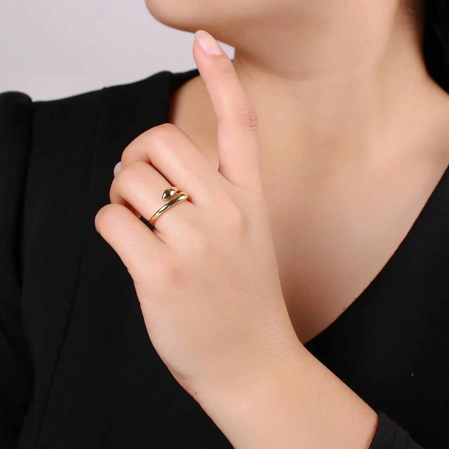 Gold Filled Double Head Snake Ring