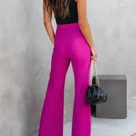 Micro-Flared Stretch Split Trousers