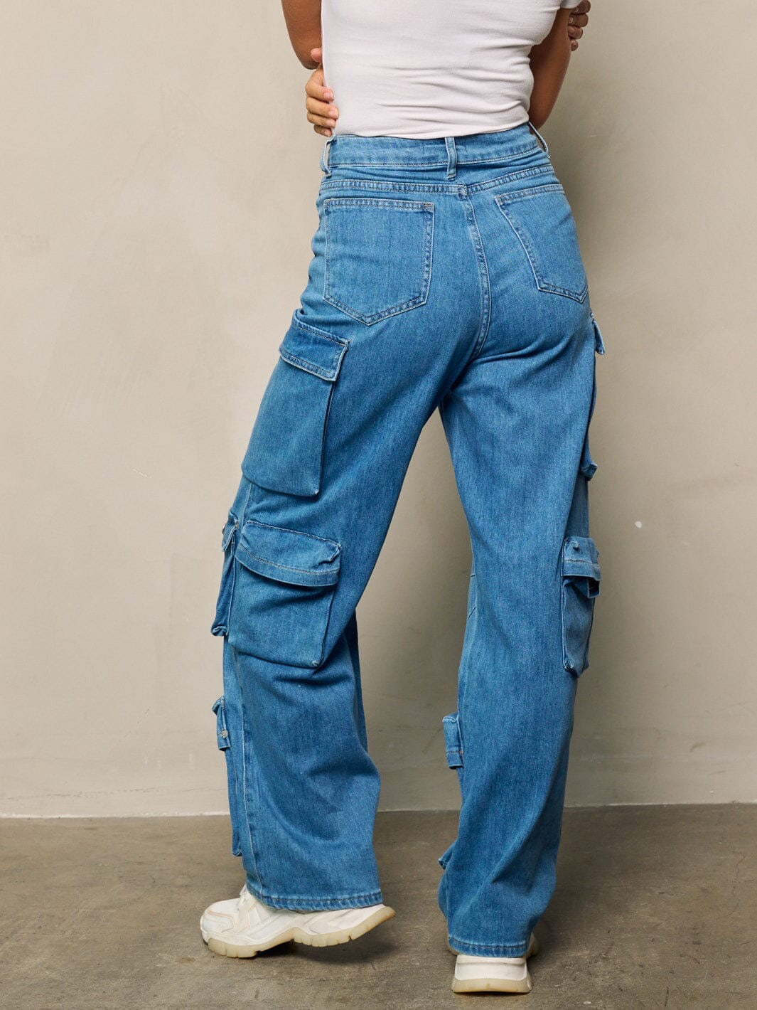 Women's Denim Cargo Pants