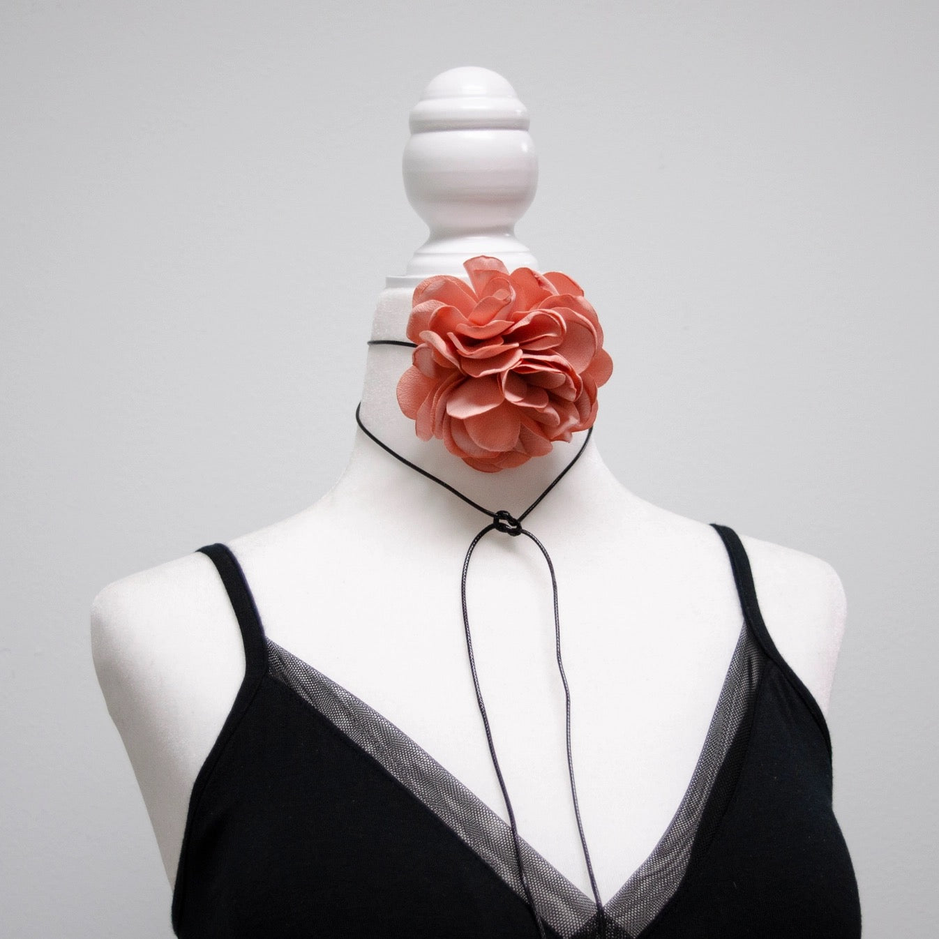 Large Rose Flower Choker Necklace