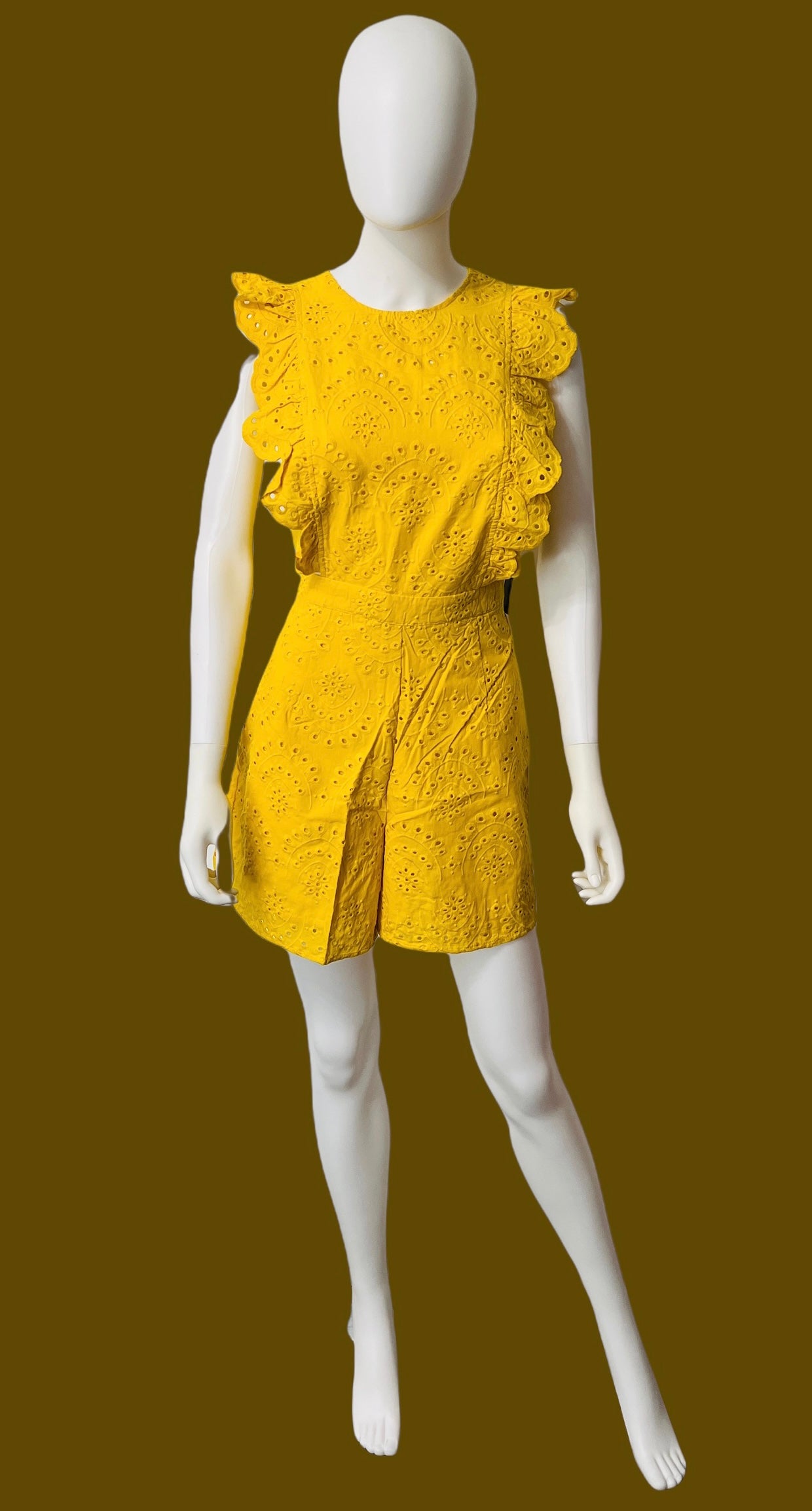 Sleeveless Eyelet Romper