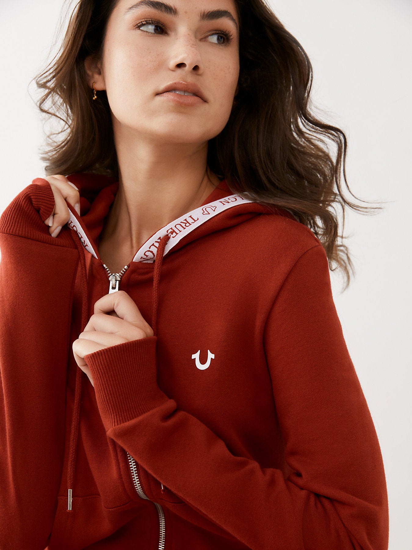 Logo Trim Hoodie