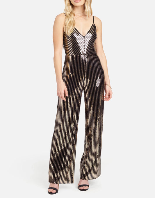 Sequin Low Back Jumpsuit
