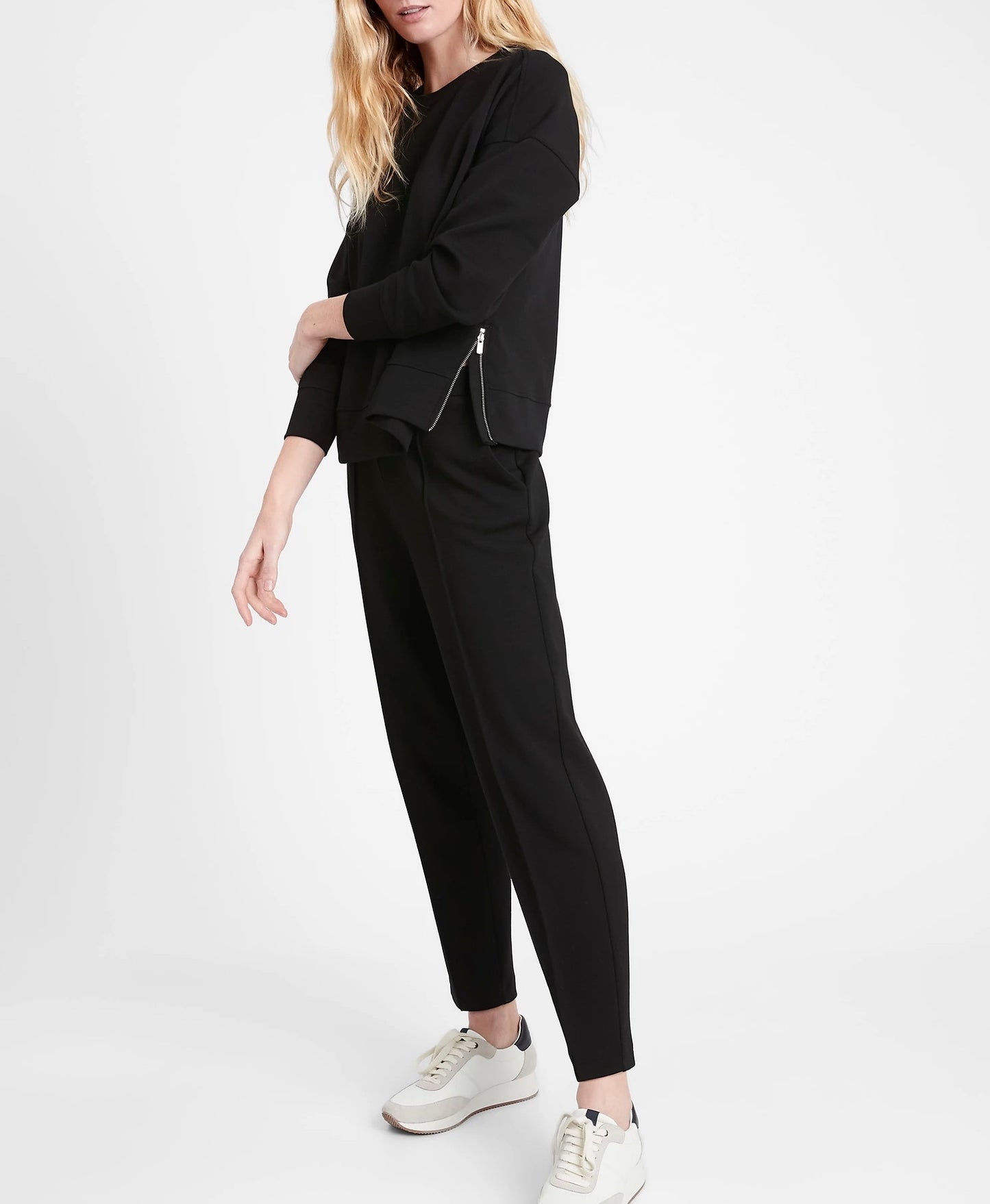 Scuba-Knit Side-Zip Sweatshirt