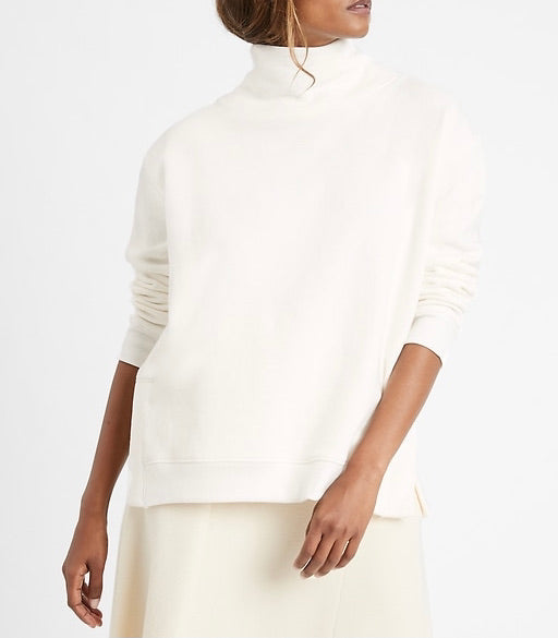French Terry Funnel-Neck Sweatshirt