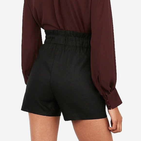 Super High Waisted Linen-Blend Short