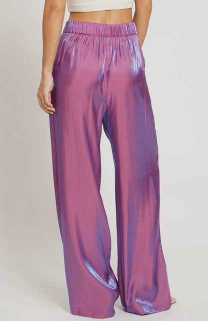 Iridescent Wide Leg Pants