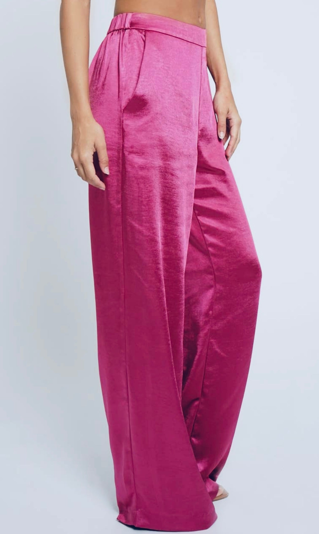 Satin Pull-On Trouser