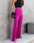 Micro-Flared Stretch Split Trousers