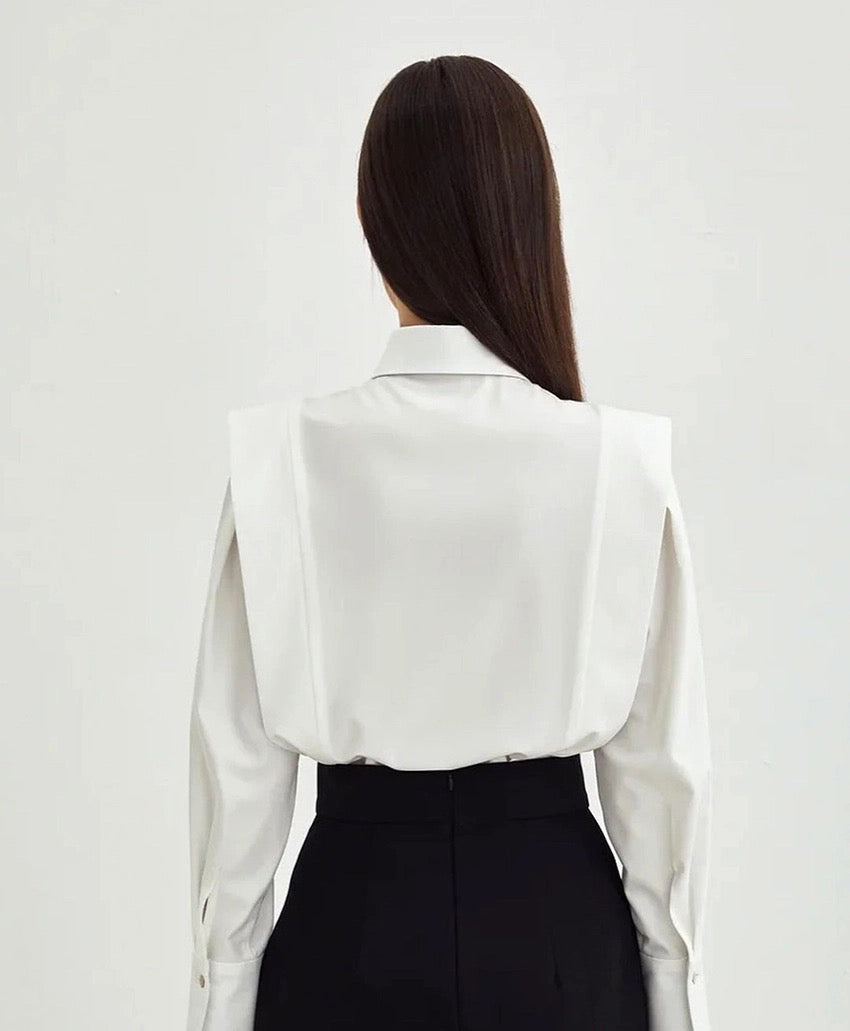 Basic White Shirt Blouse Long-Sleeved Shirt