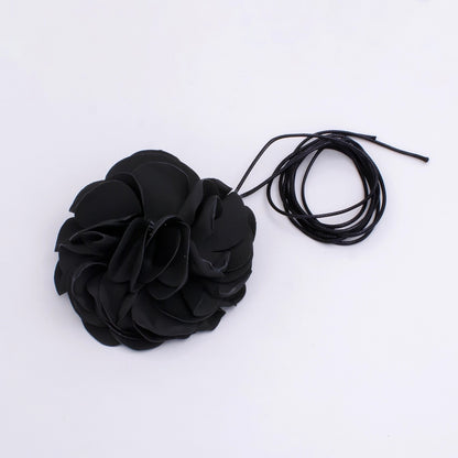 Large Rose Flower Choker Necklace