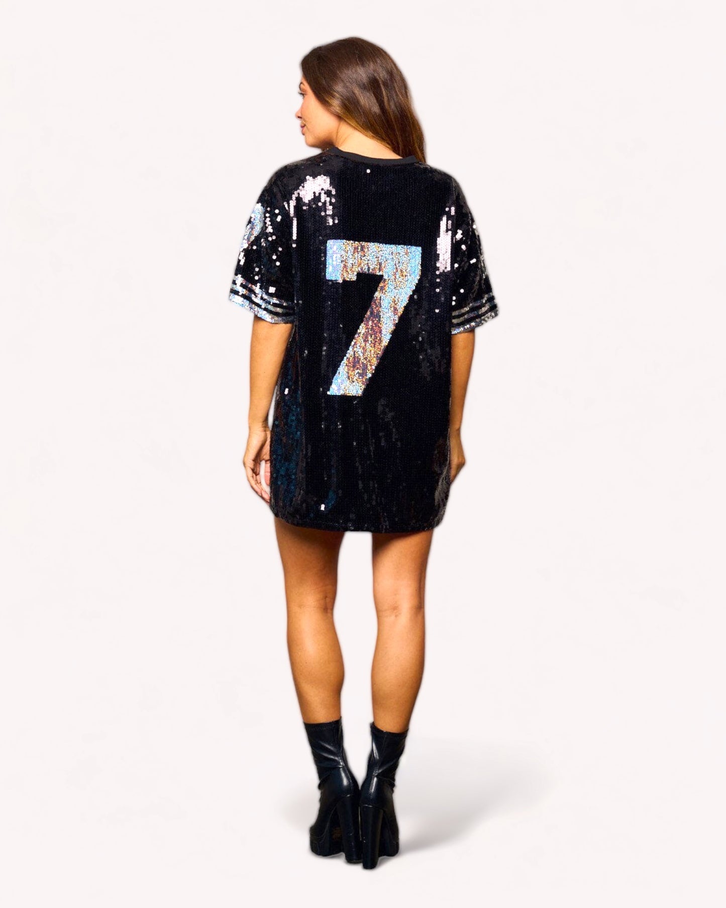 WOMEN'S SEQUINS TUNIC MINI DRESS