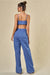 Front Tunnel Tie Cut Out Sleeveless Jumpsuit