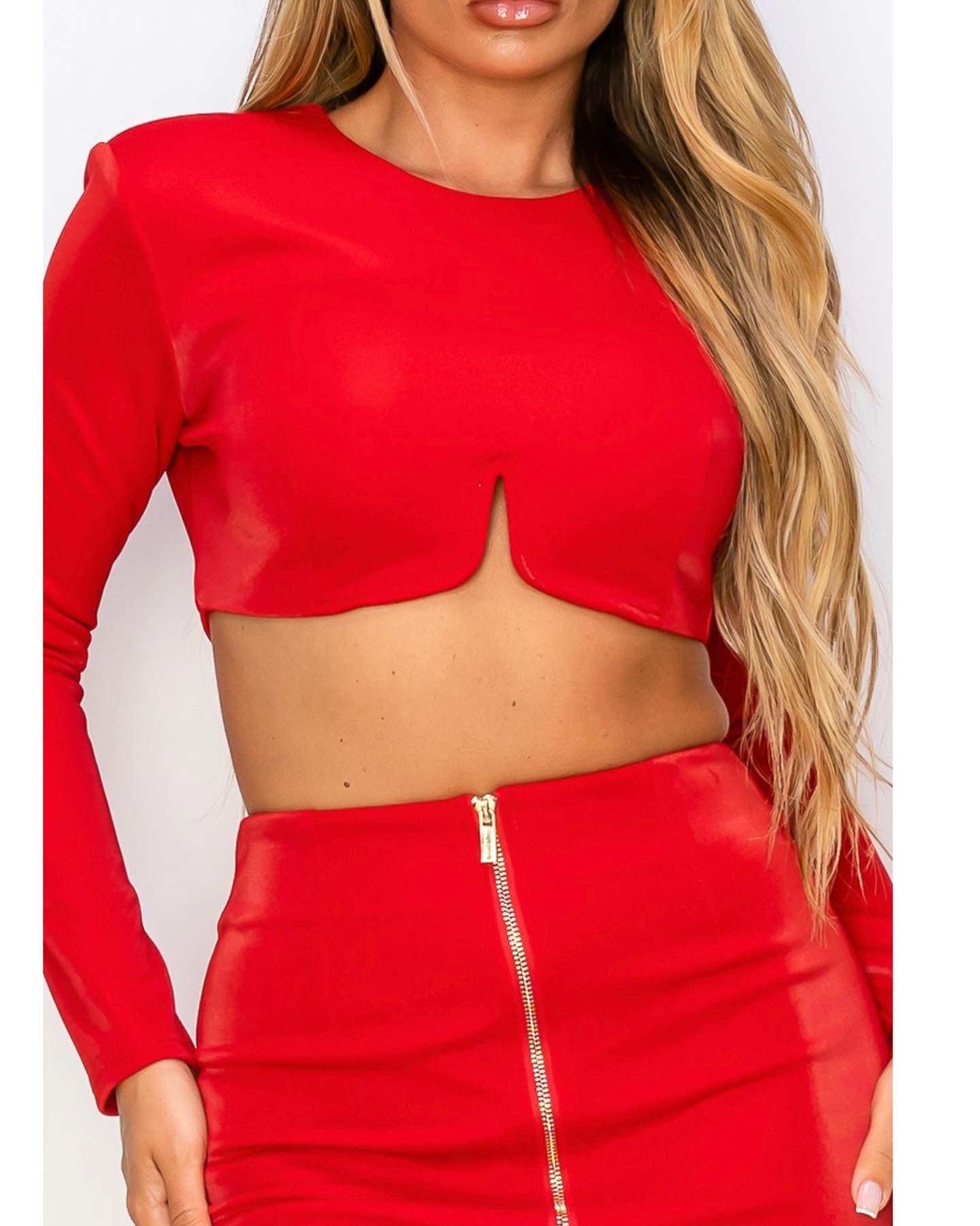 Crop Top Skirt Set