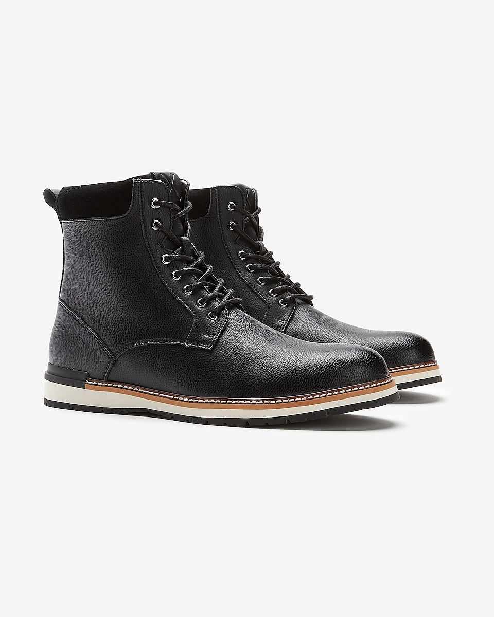 Pebble Leather Sneaker Boot