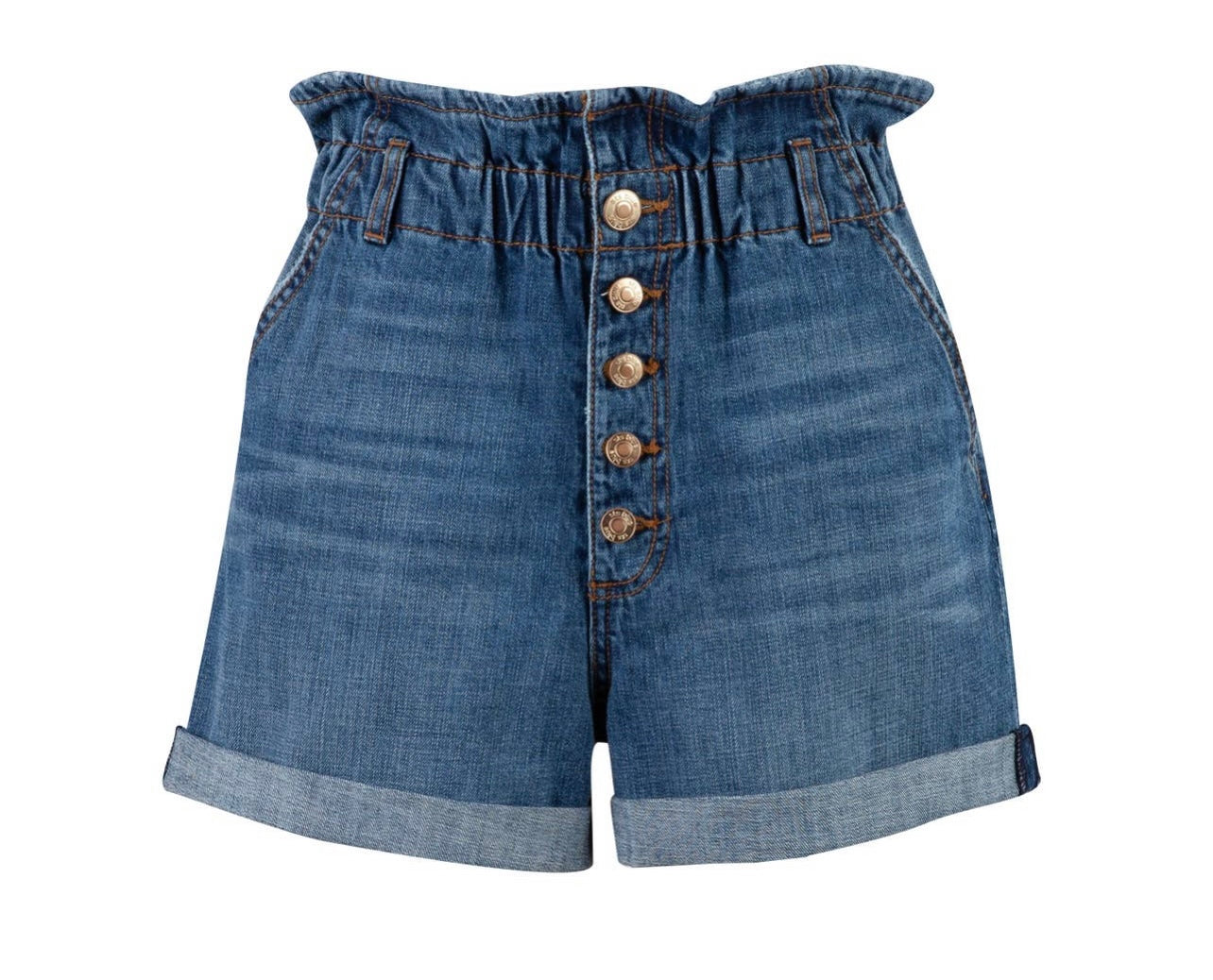Ruffle-trimmed waistband Shorts