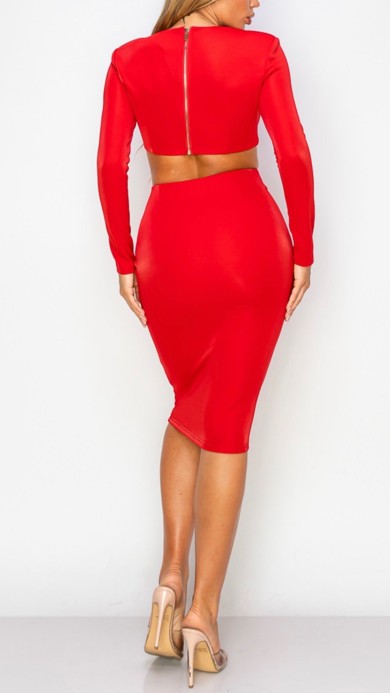 Crop Top Skirt Set