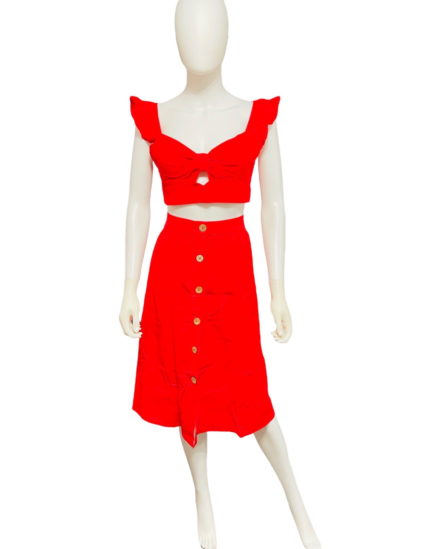 Lovely Red Skirt Set